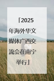2025年海外华文媒体广西交流会在南宁举行