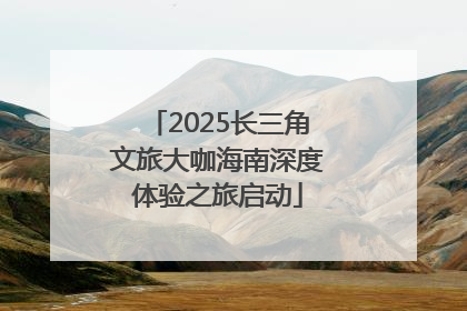 2025长三角文旅大咖海南深度体验之旅启动