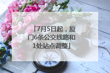 7月5日起，厦门6条公交线路和1处站点调整