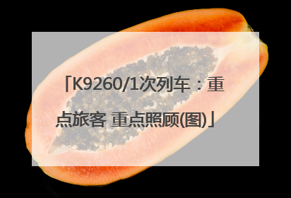 K9260/1次列车：重点旅客 重点照顾(图)